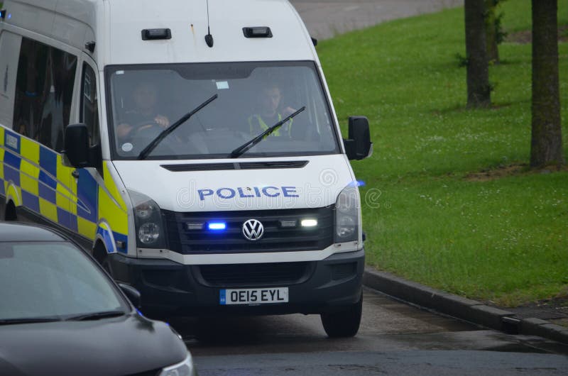 Police van mobile to incident royalty free stock photos Police van mobile to incident royalty free stock photos