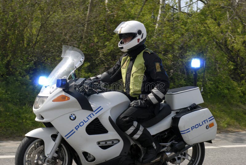 Policeman on motorcycle