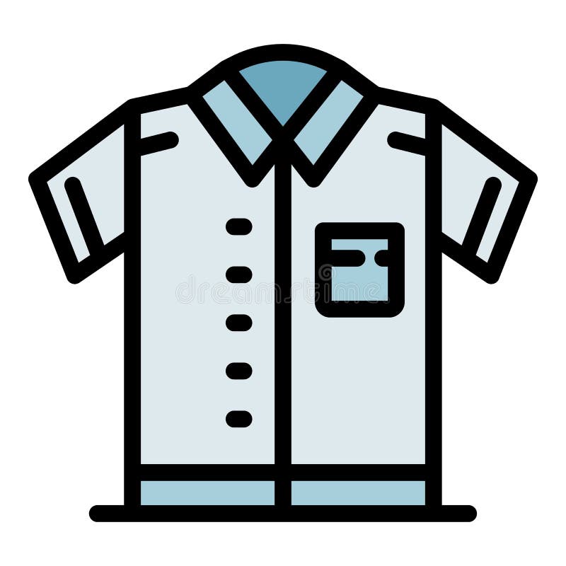 Policeman Shirt Icon Color Outline Vector Stock Vector - Illustration ...