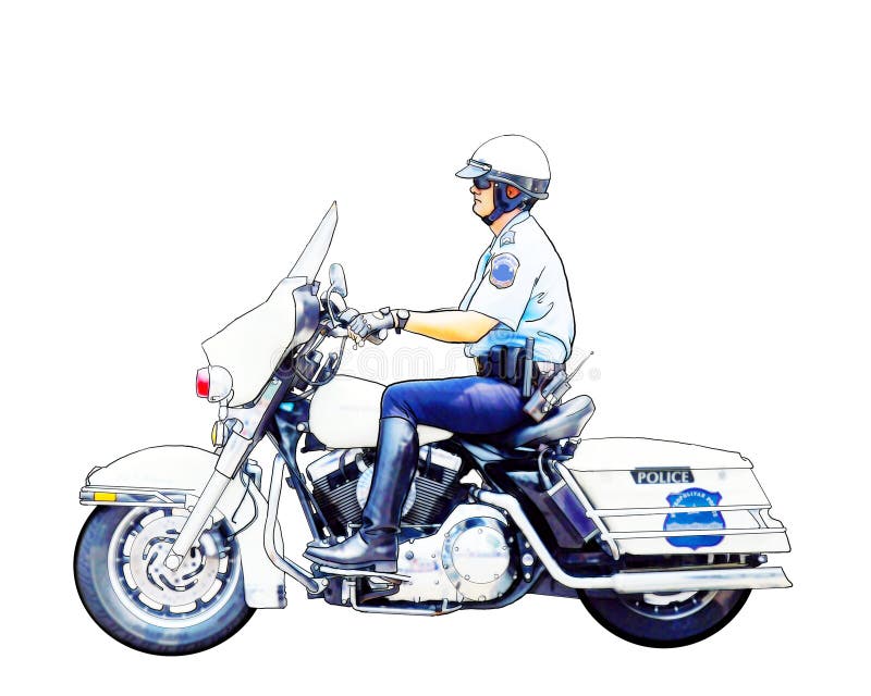 Policier de moto illustration stock Policier de moto illustration stock
