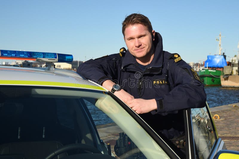 Policier suédois Gothenburg photo libre de droits Policier suédois Gothenburg photo libre de droits