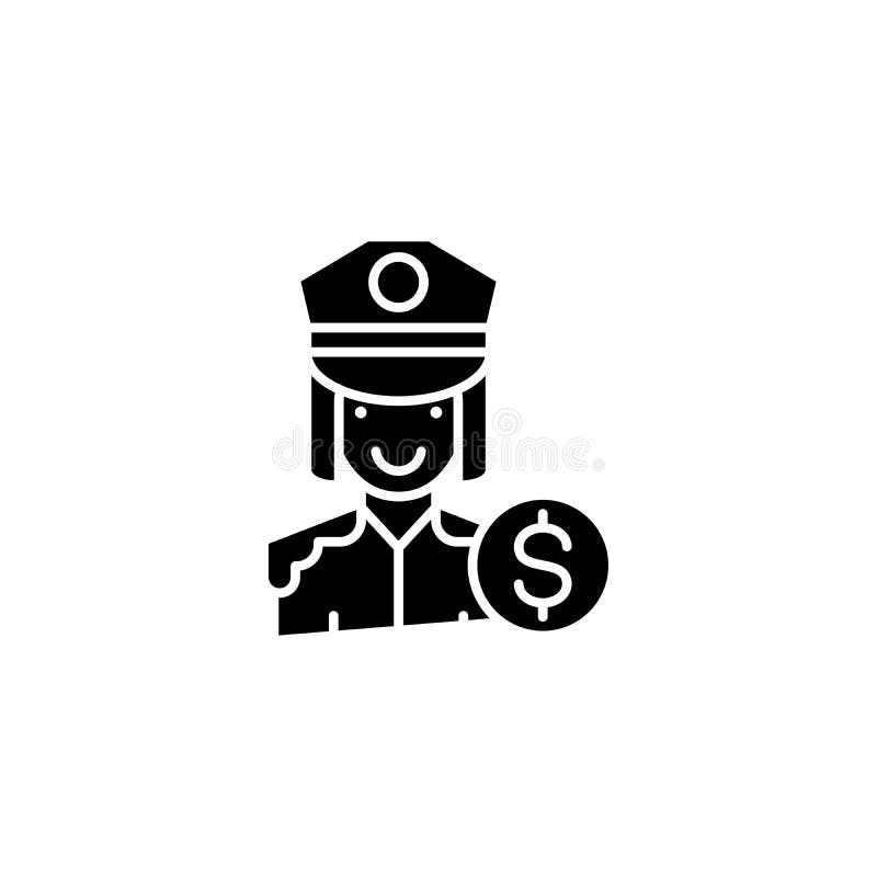 Policjanta oficera czerni ikony pojęcie Policjanta oficera płaski wektorowy symbol, znak, ilustracja royalty ilustracja Policjanta oficera czerni ikony pojęcie Policjanta oficera płaski wektorowy symbol, znak, ilustracja royalty ilustracja