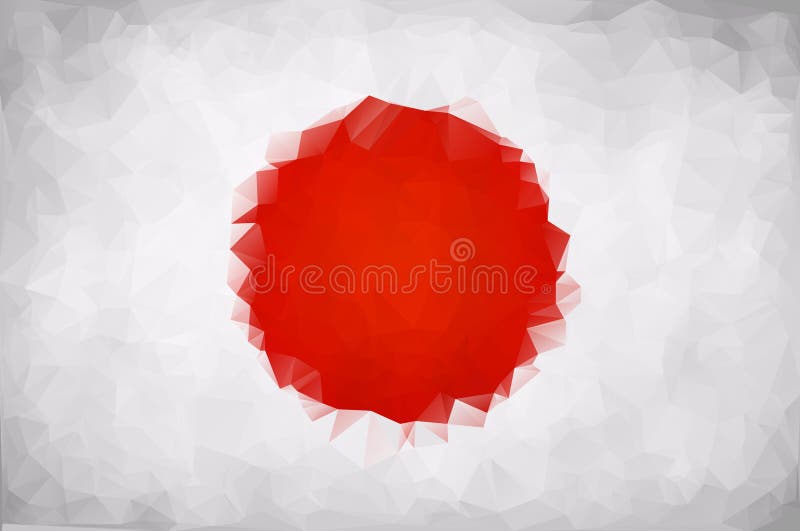 Poligon de pavilion japonez abstract stock illustration