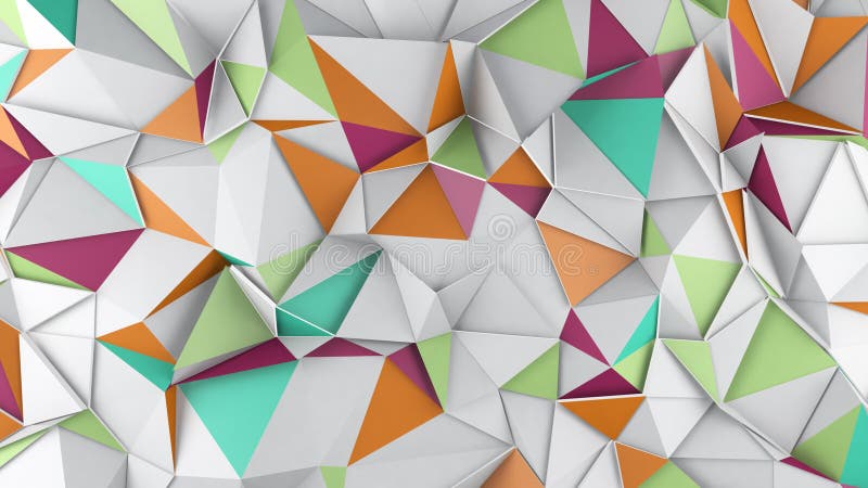 Poligonalna kolorowa powierzchnia 3D odpłaca się ilustracja wektor