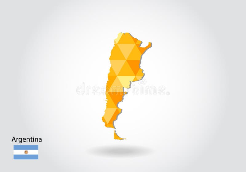 Poligonalna stylowa wektorowa mapa Argentina royalty ilustracja Poligonalna stylowa wektorowa mapa Argentina royalty ilustracja