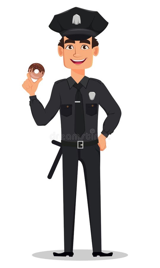 Polis polis Le snuten för tecknad filmtecken royaltyfri illustrationer Polis polis Le snuten för tecknad filmtecken royaltyfri illustrationer