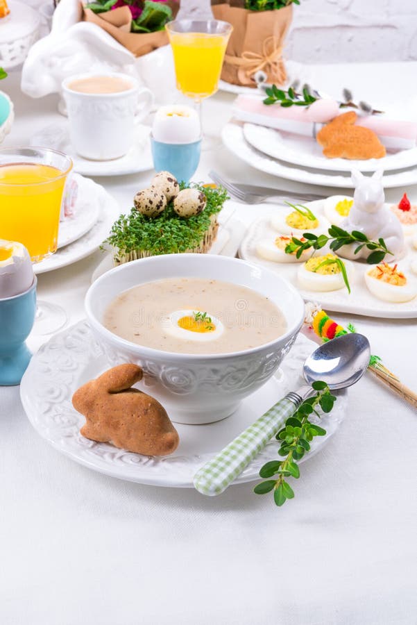 Polish Easter Soup stock photo. Image of easter, plate - 88832410