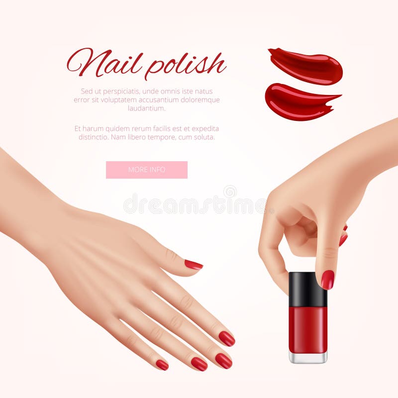 Nail Polish Ads Poster Stock Illustration - Download Image Now - Maroon,  Paint, Spilling - iStock