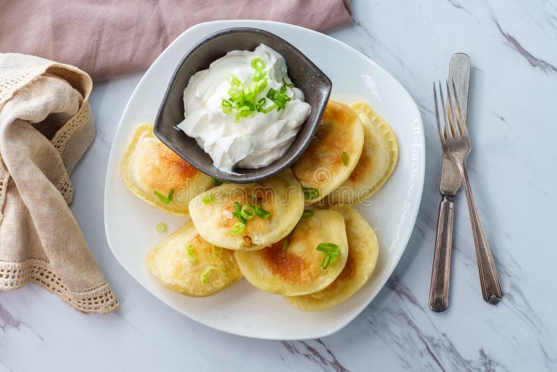 Polish Pierogies Sour Cream