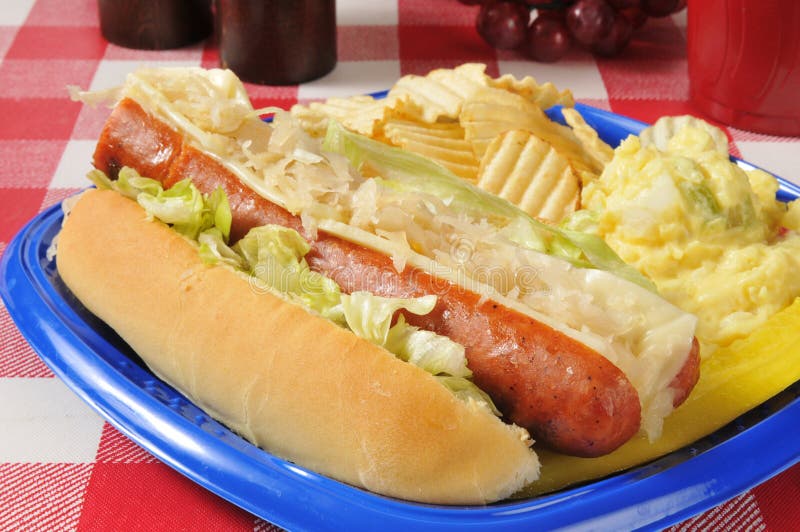 Polish sausage closeup stock image. Image of lunch, food 31553777