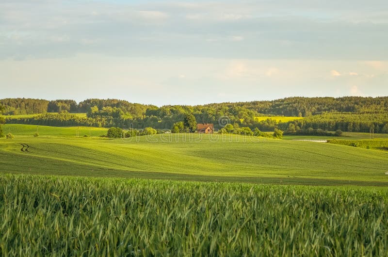 Polish village Landscape stock image Polish village Landscape stock image