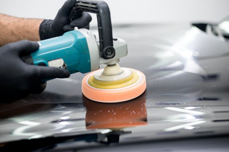 Polished black car stock image. Image of auto, lacquer 77709327