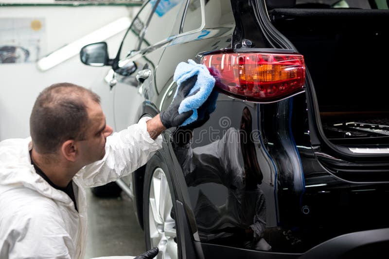 Polished black car stock image. Image of buffing, repair 78913005