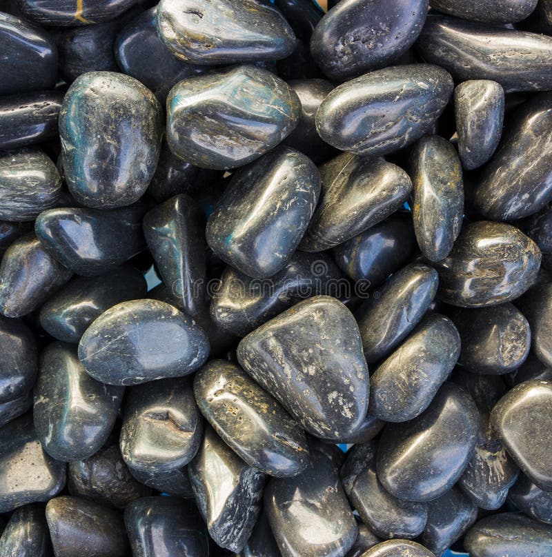 Polished Colored Marble Pebbles and Semiprecious Stones Background