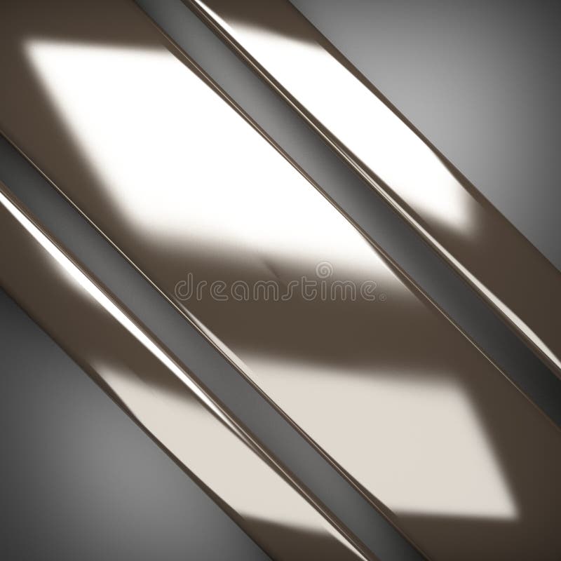 Polished Metal Element on Gray Background Stock Illustration