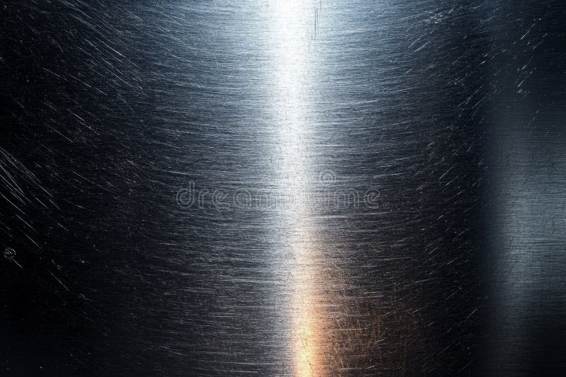 Polished Metal Surface Reflecting a Bright Light Beam, Creating a ...