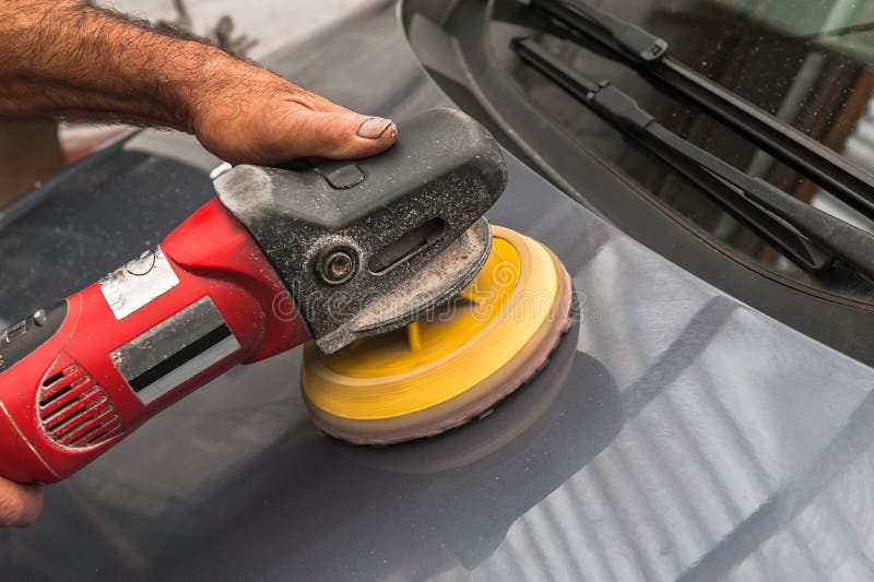 Polishing a car stock image. Image of hand, glitter, equipment 58860373