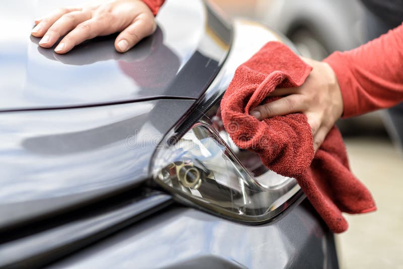 Polishing a Car after the Car Wash Stock Image Image of finish, site 121537663