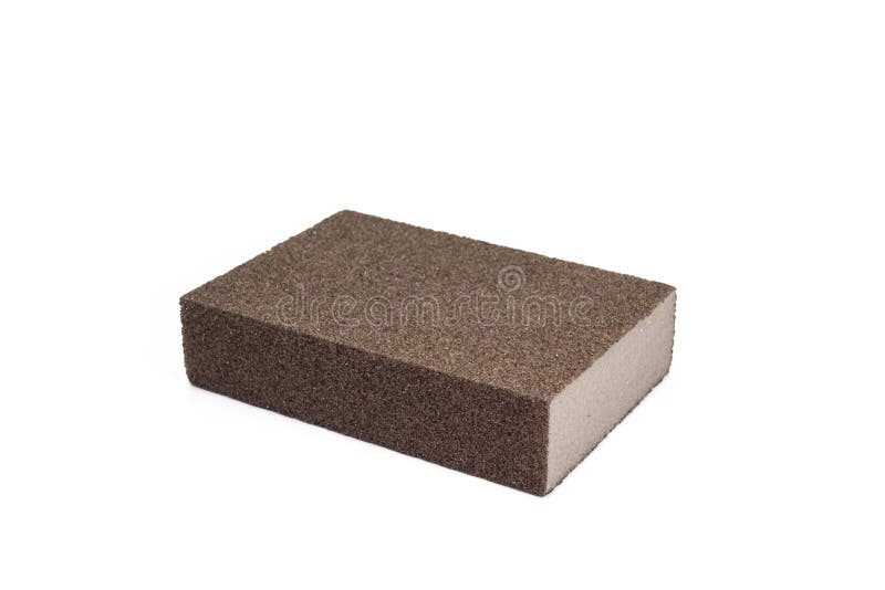 The Polishing Sandpaper Rough Sponge Block Stock Image Image of