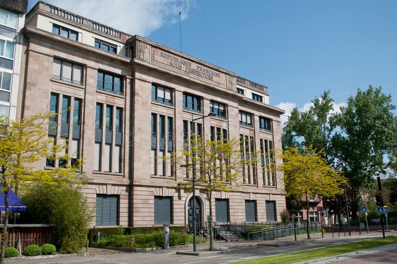 Polishögkvarter av Mulhouse royaltyfria bilder Polishögkvarter av Mulhouse royaltyfria bilder