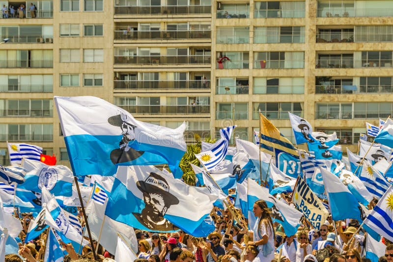 Political Act Celebration, Montevideo, Uruguay royalty free stock images Political Act Celebration, Montevideo, Uruguay royalty free stock images