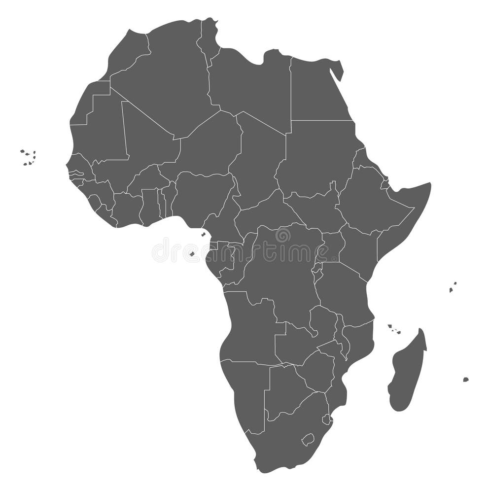 Africa Physical Map Blank Stock Illustrations – 231 Africa Physical Map