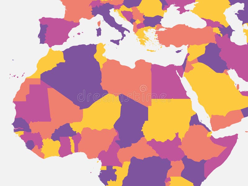 Political Map Of Northern Africa Stock Vector Illustration Of Shade