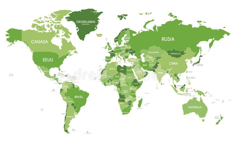 World Map Names Stock Illustrations 1645 World Map Names