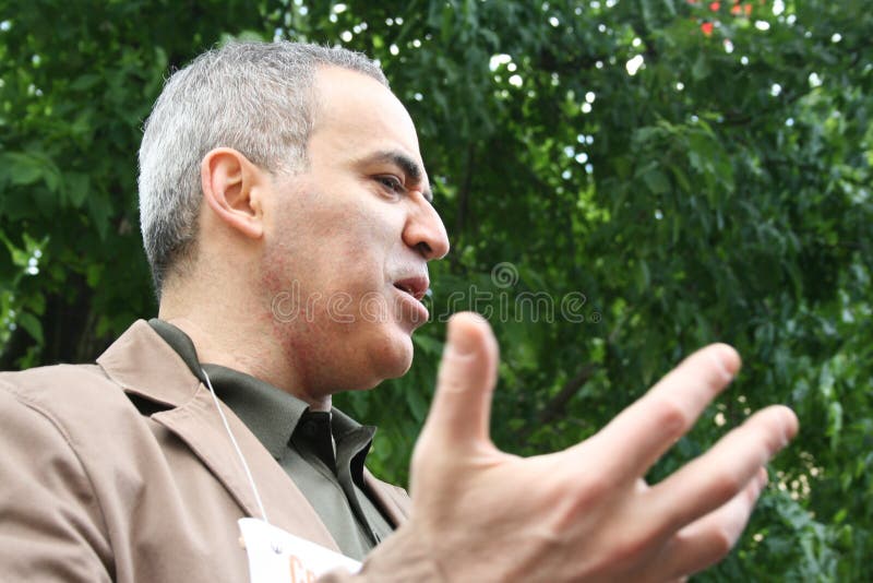 Politician the world chess champion Garry Kasparov to protest in support of Khodorkovsky royalty free stock image Politician the world chess champion Garry Kasparov to protest in support of Khodorkovsky royalty free stock image