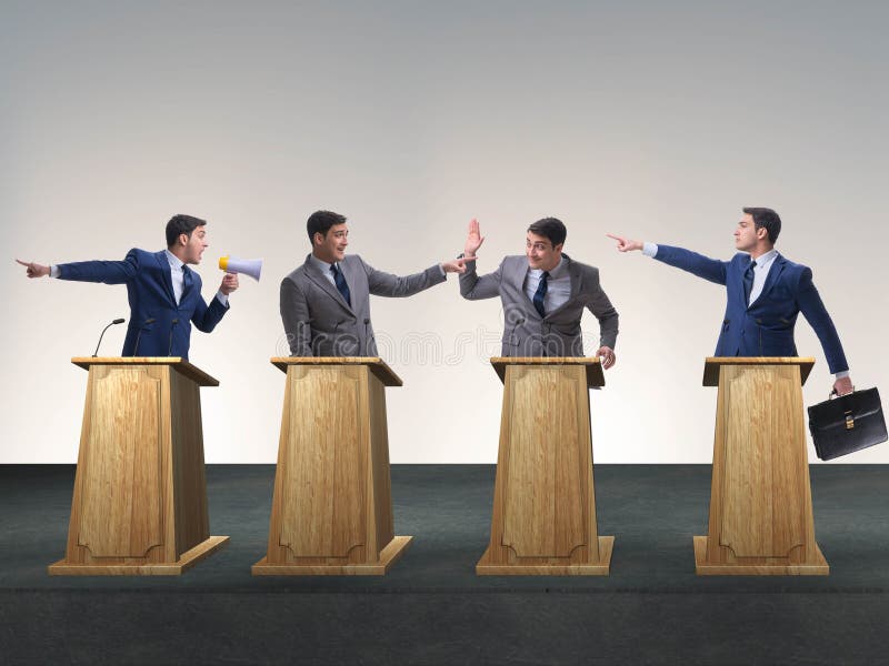 Politicians Participating In Political Debate Stock Image Image Of