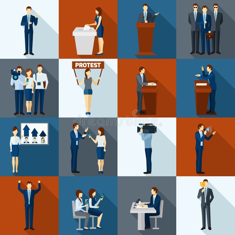 Politics Icons Set stock illustration Politics Icons Set stock illustration