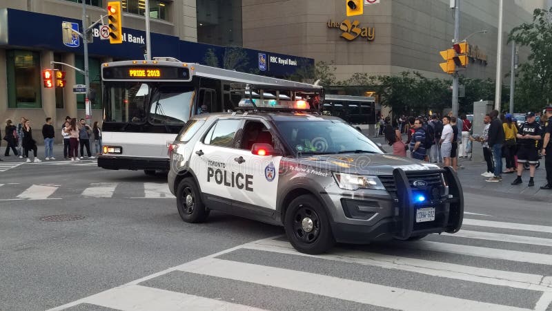 Politiewagen in Toronto royalty-vrije stock foto Politiewagen in Toronto royalty-vrije stock foto