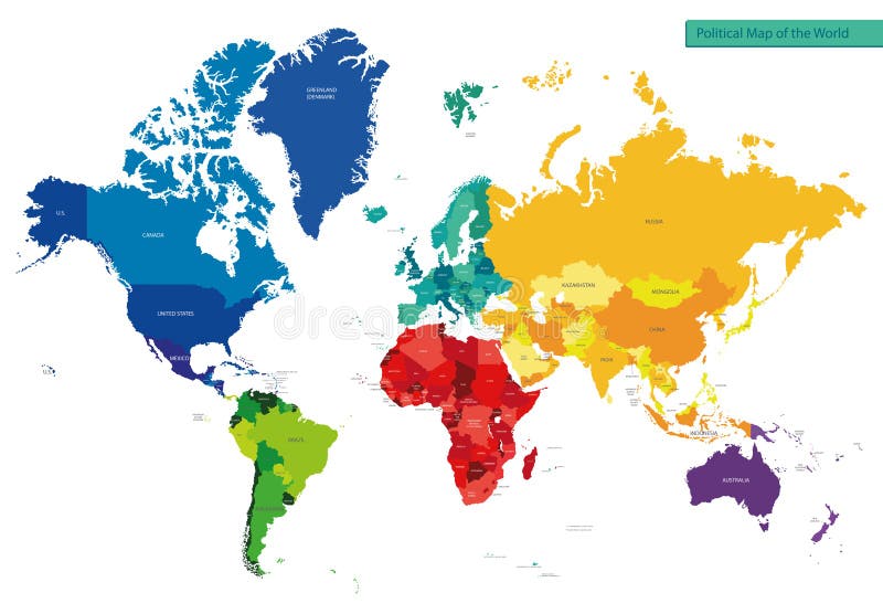 Politische Karte der Welt vektor abbildung Politische Karte der Welt vektor abbildung