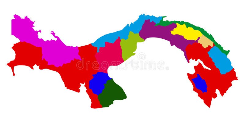 Polityczna mapa Panama royalty ilustracja Polityczna mapa Panama royalty ilustracja