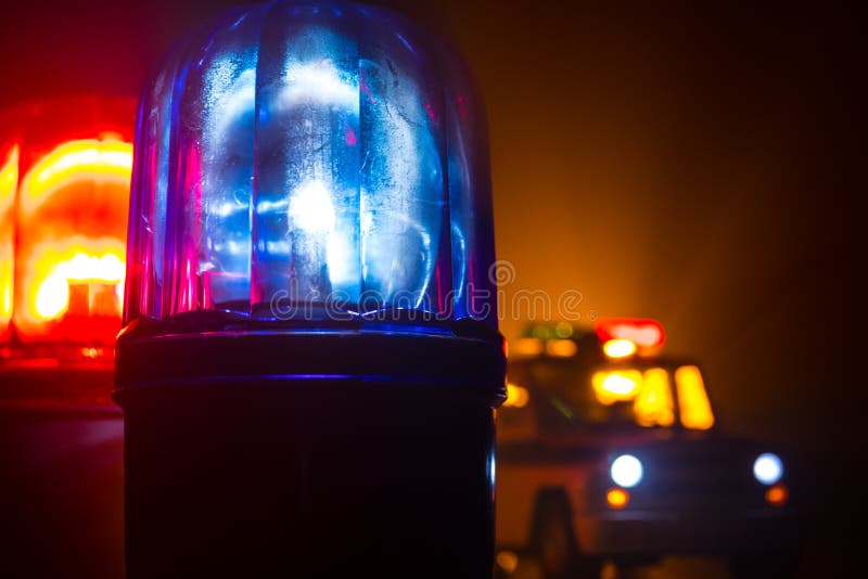 Blaue Polizei-Sirene stockfoto. Bild von anhalten, militärisch