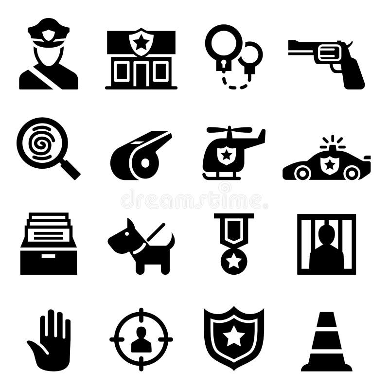 Polizeiikone vektor abbildung Polizeiikone vektor abbildung