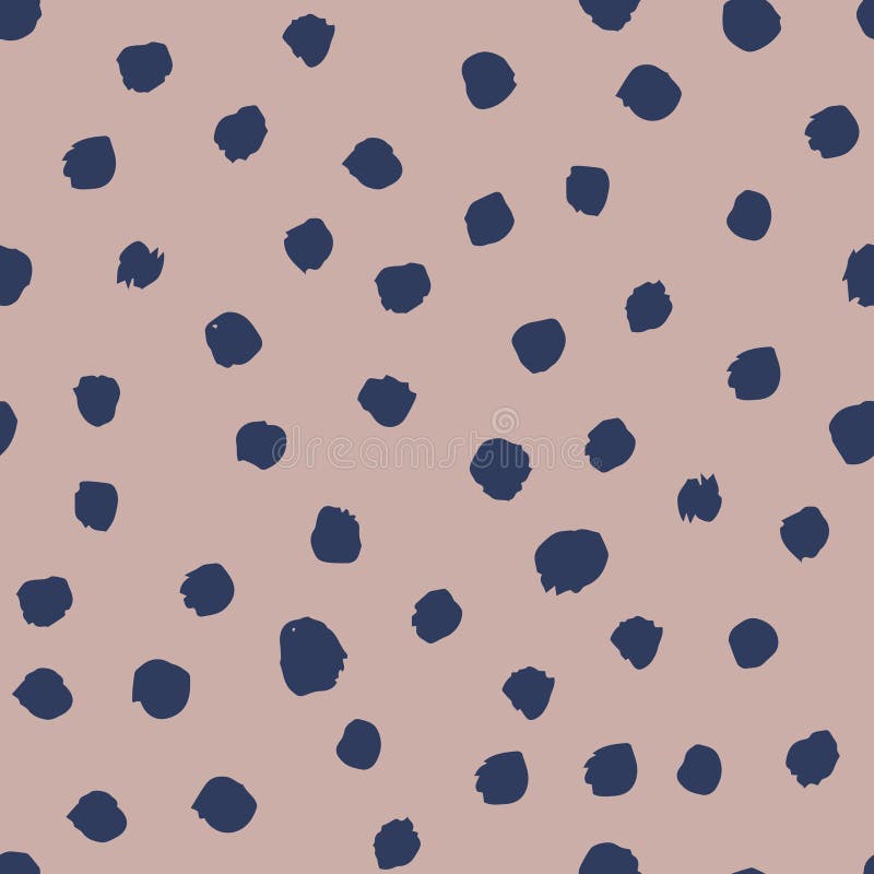 Polka dot navy różowy wektor ilustracji