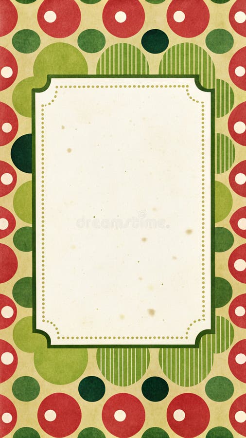 Polka Dot and Pattern Border with Paper Texture and Harvest Fields Palette stock illustration