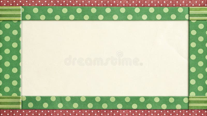 Polka Dot and Pattern Border with Paper Texture and Harvest Fields Palette vector illustration