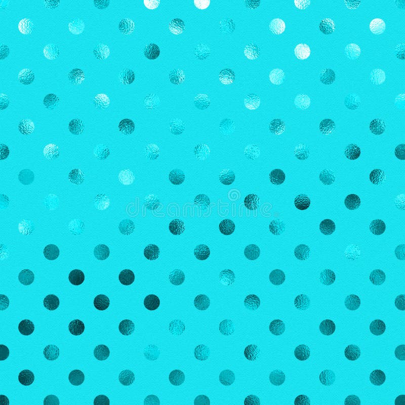 Polka Dot Pattern De Teal Blue Aqua Metallic Foil Image stock - Image ...