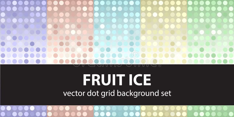 Polka dot pattern set Fruit Ice royalty free illustration