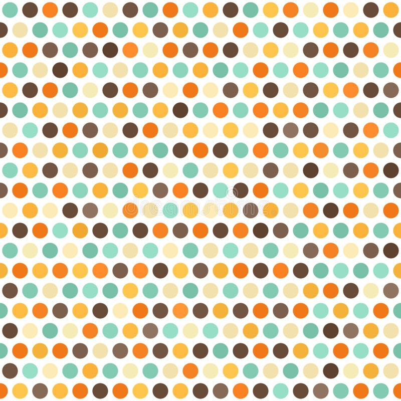 Polka dot pattern. Vector seamless retro background royalty free illustration