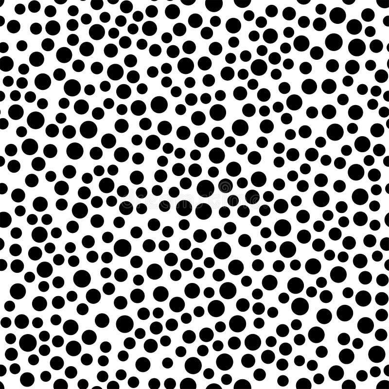 Polka Dot Seamless Pattern in Flat Simple Style. Vector Spot Texture with  Black Points Isolated on White Background Stock Vector - Illustration of  motif, creative: 140794573