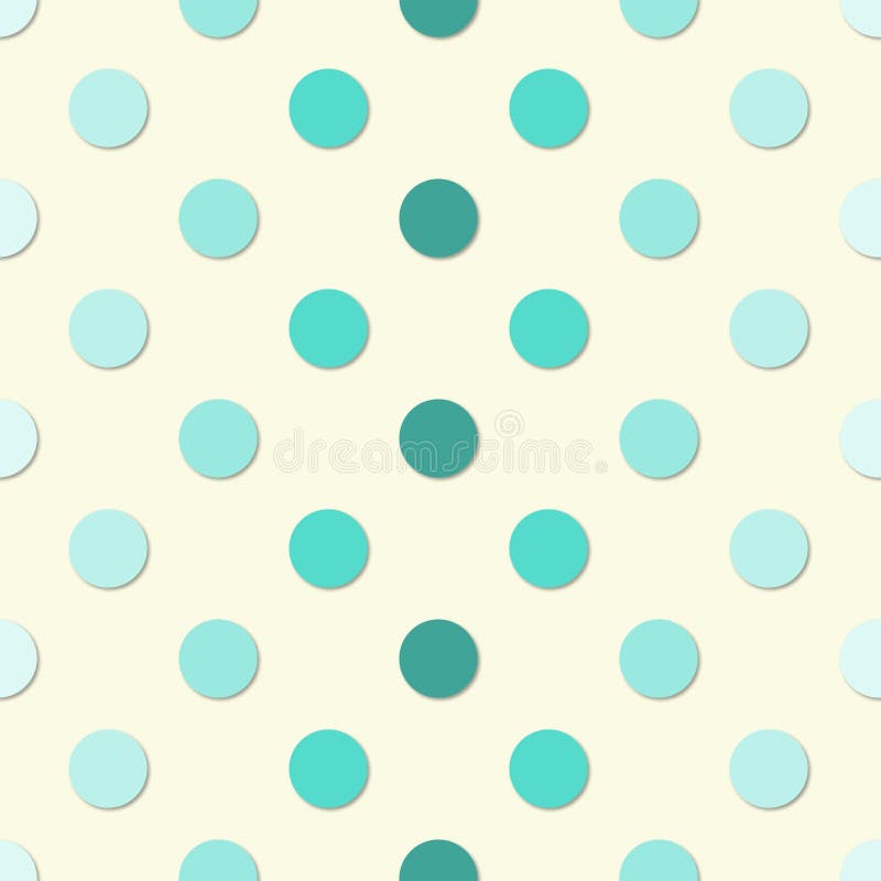 Polka dots colorfull seamless pattern. 3d vector background. Retro style print