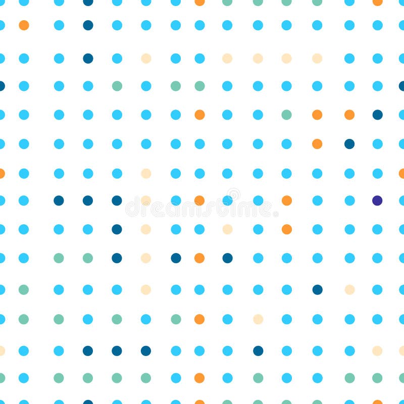 Polka Dots Vector Seamless Pattern. Dots of Different Sizes. Stock