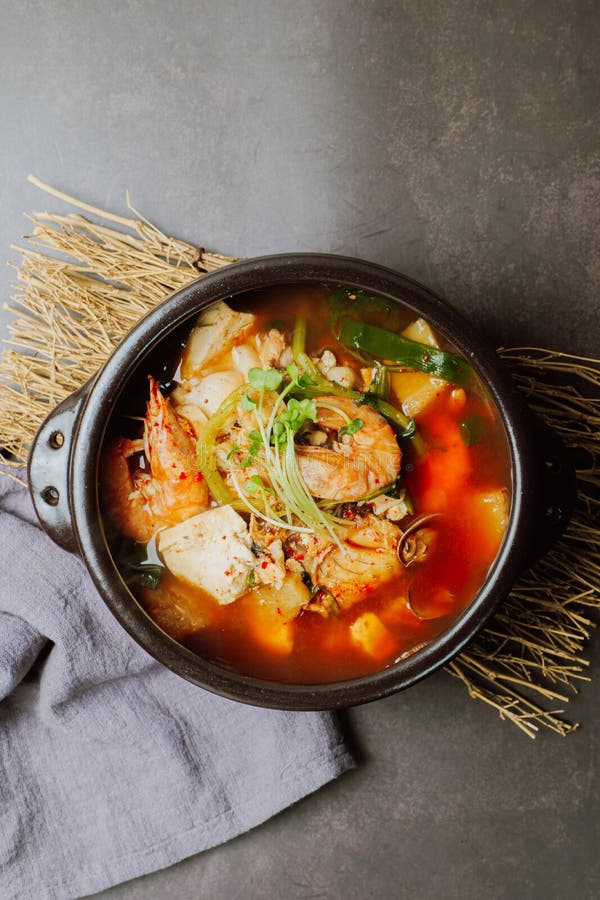 Pollack Soup stock image. Image of bean, salad, fish - 263012247