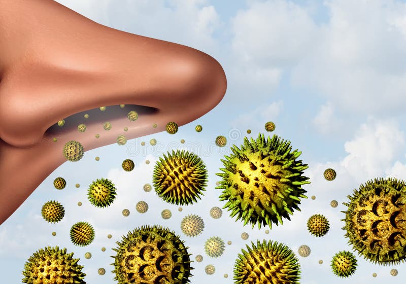 Pollen Allergy Concept stock illustration Pollen Allergy Concept stock illustration