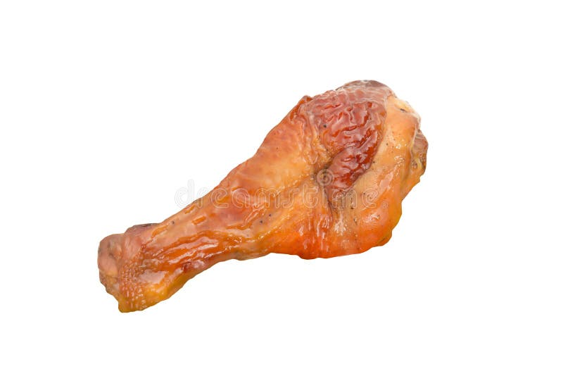 Pollo asado del muslo aislado en blanco imagen de archivo Pollo asado del muslo aislado en blanco imagen de archivo