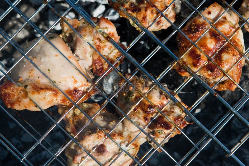 Delizioso barbecue di pollo fotografie stock