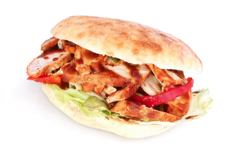 Pollo Focaccia fotografía de archivo libre de regalías Pollo Focaccia fotografía de archivo libre de regalías